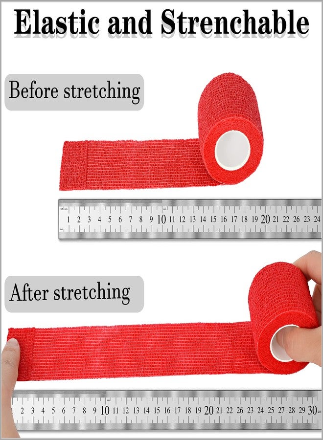 Chewarelly 8 Pack 2 in x 5 Yards Self Adhesive Bandage Wrap Elastic Cohesive Self Adherent Bandage Self Stick Vet Tape for Athletic, Wrist, Ankle, Knees, Pets (Mixed Colors 2) - Image 3